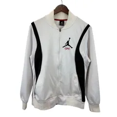 NIKE Jordan ジャージ トラックジャケット Jumpman Flightロゴ ホワイト × ブラック Mサイズ 10s ヴィンテージ