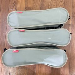 【中古】3個セット（若干汚れあり）　フィールドア（FIELDOOR） ポータブルコンパクト アウトドアチェア ミドルバック 耐荷重150kg 軽量コンパクト