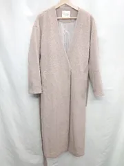 ◇ ⊇ ◎ FREAK'S STORE フリークスストア 長袖 ノーカラーコート サイズMS ピンクベージュ系 レディース E  【1502180083846】