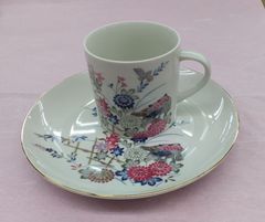 コーヒーカップ＆ソーサー5客　Shibata CHINA　和食器　平安シリーズ　　草花柄　野菊柄　柴田陶器