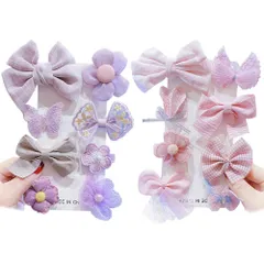 【特価】髪留め 前髪クリップ 花 ヘアピン 蝶結び リボン ヘアアクセサリー こども かわいい お洒落 16本セット キッズ 女の子 髪飾り ヘアクリップ 撮影記念 こどもの日 誕生日 GOCROWEEN プレゼント (H)