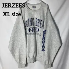 【JERZEES】XL カレッジロゴスウェット　袖ロゴ　オーバーサイズ　トレーナー　グレー　US古着