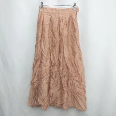 ◇ ⊂ &.NOSTALGIA ノスタルジア ロング フレア スカート サイズM オレンジ系 レディース E  【1502030033625】