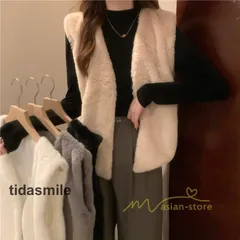 ファーベスト レディース 秋冬 ショート丈 アウター ジレ ベスト 羽織り 前開き ボタン カーディガン フェイクファー コーデ 袖なし ノーカラー