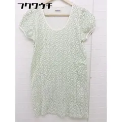 ◇ BEAMS BOY ビームス ボーイ ユニコーン 総柄 半袖 ミニ ワンピース グリーン ホワイト レディース  【1112140009467】のサムネイル