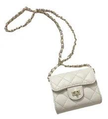 [One Drop] ショルダー バッグ ポシェット 斜めがけ 2way レディース 大 小 ウォレット お財布ポーチ カワイイ 軽量 スマホ シンプル ななめ掛け 人気 かばん 財布 ミニ かわいい kawaii コンパクト お洒落 エレガン [ホワイト小]