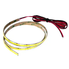 【数量限定】LEDテープライト COB 12V 防水 120cm 白色 白ベース ケーブル長 1.5m 片端子 1本
