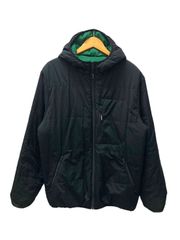 Supreme (シュプリーム) Reversible Hooded Puffy Jacket 16AW ロゴ柄リバーシブルパフィージャケット 中綿 XL グリーン ブラック メンズ/027