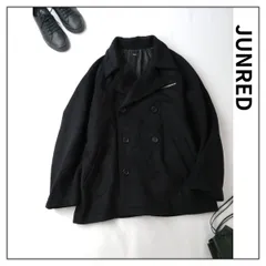 定価 20900円 JUNRED ジュンレッド ダブルブレスト ウール ショートコート テーラード L 黒 ブラック (JY＋0286)25F☆