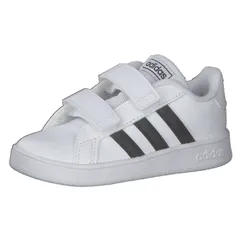 [アディダス] スニーカー キッズ グランドコート 男の子 女の子 12~16cm フットウェアホワイト/コアブラック/フットウェアホワイト(EF0118) 13 [フットウェアホワイト/コアブラック/フットウェアホワイト(EF0118)] [13.0 cm]