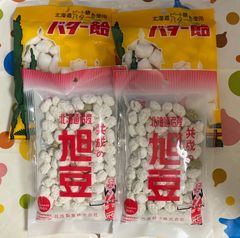 共成製菓 共成の旭豆 120g・茶木 バター飴 4袋セット