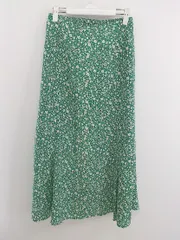 ◇ w closet ダブルクローゼット 総柄 ロング フレア スカート サイズF グリーン系 ホワイト レディース P  【中古】 【1210030000126】のサムネイル