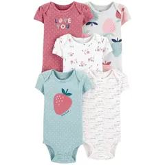 ベビー 半袖 ボディスーツ 肌着 5枚セット 60 70 80 90 95 【bss-31】