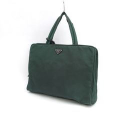 PRADA グリーン ナイロン ビジネスバッグ PRADA グリーン ナイロン バッグ - メルカリ