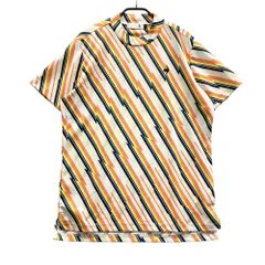 サイズ：LL LE COQ GOLF ルコックゴルフ  モックネック 半袖Tシャツ 総柄 イエロー系 [240101502800] ゴルフウェア メンズ ストスト