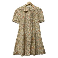 SEE BY CHLOE(シーバイクロエ) ワンピース サイズI 38 レディース美品  - ベージュ×イエロー×マルチ 花柄/半袖/ひざ丈
