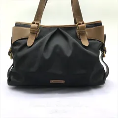 美品 PAUL SMITH ポールスミス トート ショルダー バッグ 肩掛け キャンバス レザー ブラック ブラウン レディース r236