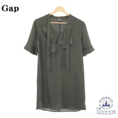 ☆美品☆ Gap ギャップ トップス チュニック 半袖 フリル レディース ブラック S 901-3812 送料無料