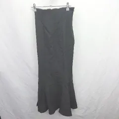 ◇ Θ◎●未使用● LAUIR ラウアー ウエストゴム 裾スリット ロング マーメイド スカート サイズM ブラック レディース E  【1506230016891】