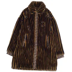 美品 Vintage フェンディ FENDI コート ズッカ ペカン エコファー アウター レディース イタリア製 I40(M相当) ブラウンのサムネイル