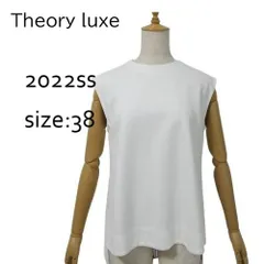 セオリーリュクス 美品 定2.4万 ノースリーブ カットソー 白 38 日本製 / BEAUFORT SUB OZZIE / 2201050 / 22SS / Theory luxe ◆H2