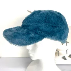 【Lune Jumelle】　新品 未使用 キャップ ボア トレンド もこもこ 可愛い レディース ブルー 青 帽子 お洒落 ボアキャップ シンプル