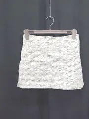 ◇ ⊇ ◎ ●未使用● ZARA タグ付き ミニ丈 台形 スカート サイズEUR M USA M MEX 28 ベージュ ブラック レディース E  【1506110006486】