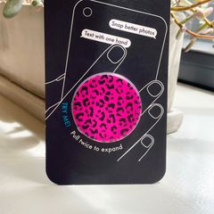 【再入荷・値下げ！】ポップソケッツ POPSOCKETS　Yo Leopard Grip スマホリング　レオパード　ヒョウ柄 ピンク