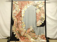 振り袖フルセット別誂長襦袢付服部織物袋帯草花金彩加工刺繍277