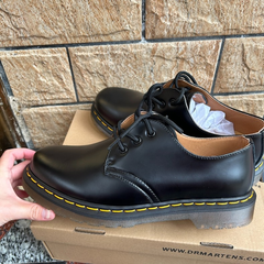 Dr. Martens 1461 クラシックモデル低筒3穴ハードレザーオープンエッジビーズ皮作業靴マーチンシューズ