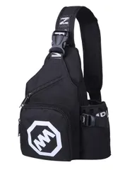 [オネスティーマウス] ワンショルダーバッグ 斜め掛け 肩掛け 多機能 ボディバッグ リュック (01:ブラック) [01:ブラック]