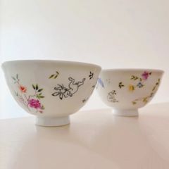 鳥獣戯画＊シノワズリお茶碗(ペア)