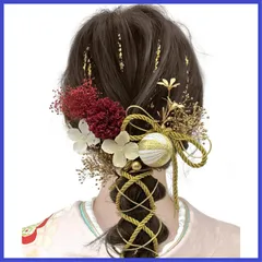 A1800 かすみ草 卒業式 浴衣用 袴 着物 振袖 和装 ドライフラワー 9色展開 成人式 髪飾り