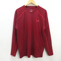 G■アンダーアーマー/UNDER ARMOUR インナーシャツ/スポーツウェア【XL】赤/men's/50【中古】■