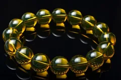 希少メキシコ産AA ブルーアンバー　12mm　ブレスレット パワーストーン 天然石 _LA3440-12