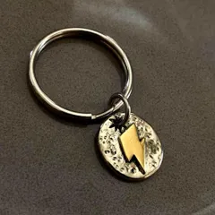 真鍮 キーホルダー キーリング ヴィンテージ ビンテージ アンティーク レトロ アクセサリー 真鍮製 ペンダントトップ 置物 チャーム サンダー 271