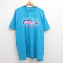 XL/古着 スクリーンスターズ 半袖 ビンテージ Tシャツ メンズ 80s PRIME 大きいサイズ クルーネック 水色 25jul19 中古