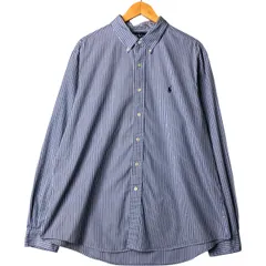 古着 ラルフローレン Ralph Lauren CUSTOM FIT 長袖 ボタンダウンストライプシャツ メンズXXL相当/eaa575320