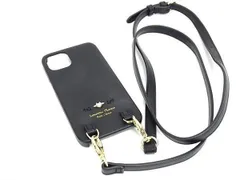 ■極美品■ Samantha Thavasa サマンサタバサ レザー iPhone12/12Pro対応 アイフォンケース スマホケース ブラック系 BF2693