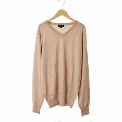 バーニーズニューヨーク BARNEYS NEW YORK 21AW ニット セーター Vネック プルオーバー 長袖 ウール L ベージュ 2162668のサムネイル
