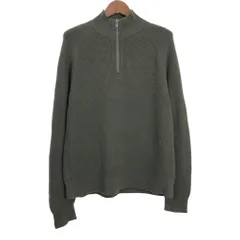 Polo by Ralph Lauren ポロ ラルフローレン ハーフジップ ウール ニット セーター グリーン (メンズ XL) 中古 古着 R8896
