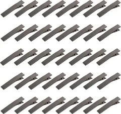 ENN LLC ヘアクリップ 約40個入り ヘアピン 髪留め 金具 ヘアアクセサリー パーツ DIY ホビー 業務用(ブラック,  4cm)