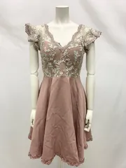 1359 JEWELS ジュエルズ　キャバクラ　ドレス　レース刺繍　フレア　ミニ　タイト　キャバドレス　L