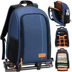 [Limited Quantity] TARION Camera Bag, Large Capacity, Lightweight, Compact, with Rain Cover, Water-Repellent, Tripod Storage, Laptop Storage, Photography Bag, Everyday Bag, SLR Bag, TB-02, Blue