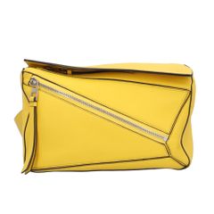 ロエベ パズルバムバッグ スモール ボディバッグ レザー B510P35X09 イエロー ユニセックス  LOEWE  中古 ロエベ
