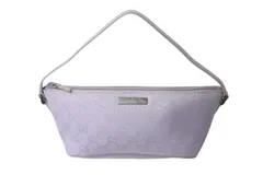 GUCCI グッチ ワンショルダーバッグ アクセサリーポーチ ロゴプレート 07198 2123 GGキャンバス レザー パープル 美品 中古 4b000151