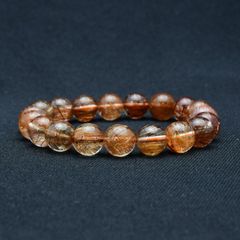 最極上 天然石 ミックス ルチルクォーツ ブレスレット 約13mm大玉