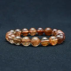 【シラー効果が洗練された存在感を魅せる逸品☆】10mmミックスルチルクォーツブレスレット 艶感 一点物【GHB91】調和・バランス・成長・目標達成・安定感・直感力・金運・仕事運 お守り 高品質 贈り物 水晶 28ｇ 浄化発送 天然石の卸　京の蔵