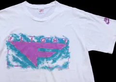 90s USA製 NIKEナイキ FLIGHT ロゴ コットンTシャツ 白 L★オールド ビンテージ スウッシュ スポーツ FORCE スニーカー ホワイト
