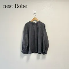 nest Robe ネストローブ リネンスタンドフリルブラウス 日本製